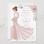 Glam Redhead Bride Vrijgezellenfeest Kaart (Voorkant)