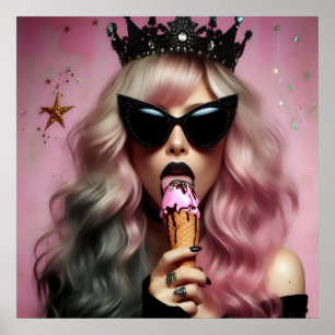 Glam rock luxe zoete lifestyle foto poster