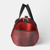 Glam rood geborsteld metaal grijs wit monogram plunjezak (Rechts)