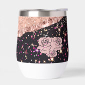 Glam Roos Black Glitter Blush Rozen (Links)