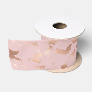 Glam Roos Gold Blush Abstract Verjaardag Lint