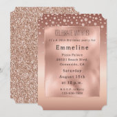 Glam Roos Gold Diamonds Kaart (Voorkant / Achterkant)