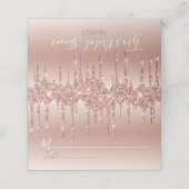 Glam Roos Gold Glitter Drip Elegant, speciaal aang (Buitenkant ongevouwen)