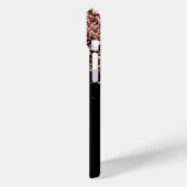 Glam Roos Gold Glitter Elegant Monogram Case-Mate iPhone Case (Achterkant / Links)