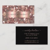 Glam Roos Gold Glitter Folie Design Professional Visitekaartje (Voorkant / Achterkant)