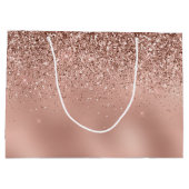 Glam Roos Gold Glitter Groot Cadeauzakje (Achterkant)