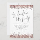 Glam Roos Gold Glitter: kerstfeest Kaart (Voorkant)