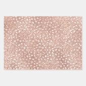 Glam Roos Gold Glitter Leopard Inpakpapier Vel (Voorkant 2)