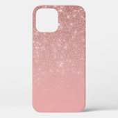 Glam Roos Gold Glitter Roze gradiënt Case-Mate iPhone Case (Achterkant)