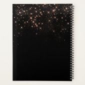 Glam Roos Gold Glitter Sparking Elegant Monogram Planner (Achterkant)
