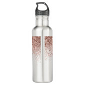 Glam Roos Gold Glitter Waterfles (Achterkant)