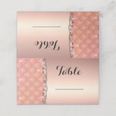 Glam Roos Goud Geript Glitter Metallic (Buitenkant ongevouwen)