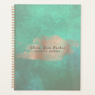 Glam Roos Goud Koper Folie Groen Luxe Elegant Planner