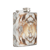 Glam Roos Goud Luxe Trendy Marmer Heupfles (Rechts)