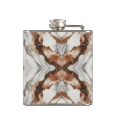 Glam Roos Goud Luxe Trendy Marmer Heupfles (Achterkant)