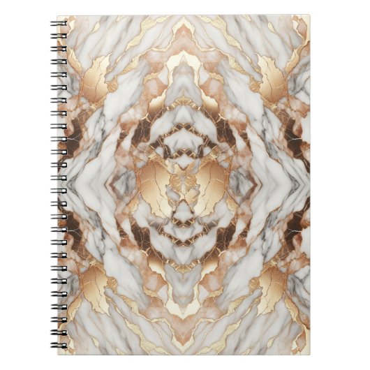 Glam Roos Goud Luxe Trendy Marmer Notitieboek (Voorkant)