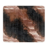 Glam Roos Goud Zwart Snijplank (Voorkant)