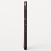 Glam Roos Roze Glitter Moderne Manuscript Monogram Case-Mate iPhone Case (Achterkant/links)