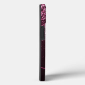 Glam Roos Roze Glitter Moderne Manuscript Monogram Case-Mate iPhone Case (Achterkant / Rechts)