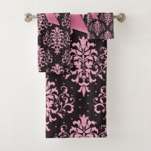 Glam Rose Bow-Pink Lace-Noir