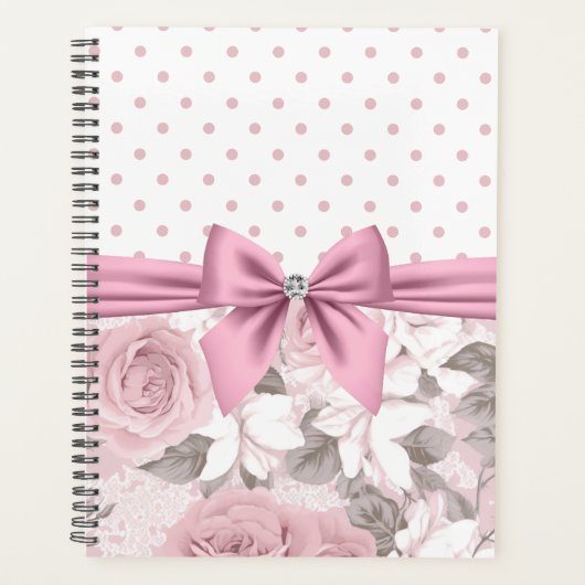 Glam rose Diamond Bow Pois floraux (Devant)