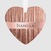 Glam Rose Gold Glitzy Nom de l'étincelle (devant)