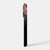 Glam Rose Gold Parties scintillant Élégant Monogra (Côté gauche)