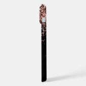 Glam Rose Gold Parties scintillant Élégant Monogra (Côté gauche)