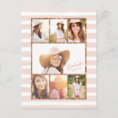 Glam Rose Gold Photo Collage Graduation Invitation (Devant)