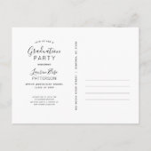 Glam Rose Gold Photo Graduation Party Invitation (Dos)