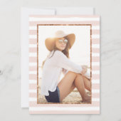 Glam Rose Gold Photo Graduation Party Invitation (Dos)