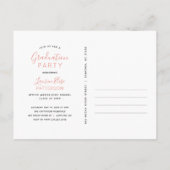 Glam Rose Gold Photo Graduation Party Invitation (Dos)