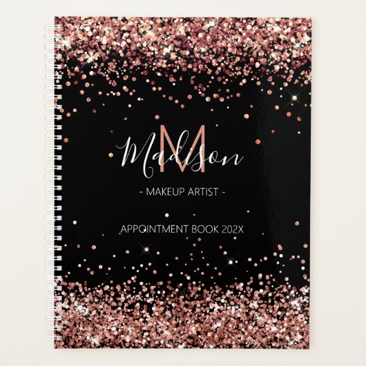 Glam Rose Gold Rendez-vous Book | Planificateur (Devant)