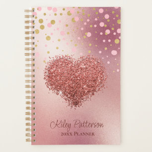 Glam Rose Gold rose Parties scintillant Coeur fill