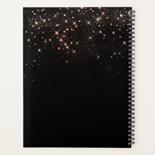 Glam Rose Parties scintillant or scintillant Éléga (Dos)