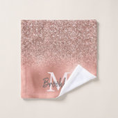Glam Rose Rose Parties scintillant or Confetti Mon (Gant de toilette)