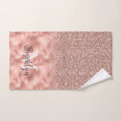 Glam Rose Rose Parties scintillant or Confetti Mon (Serviette à main)