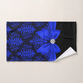 Glam Royal Blue Bow-Blue Lace-Black Bad Handdoek (Handdoek)