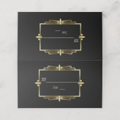 Glam Royal Gold Black Art Deco 20s Wedding (Buitenkant ongevouwen)