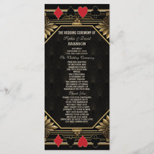 Glam Royal Gold Black Casino Poker Bruiloft Programma