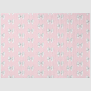 Glam Roze Aqua Blauwe Tiffany Thema Witte Strik Tissuepapier