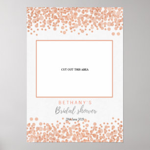 Glam Roze belletjes Vrijgezellenfeest Snijd Foto B Poster