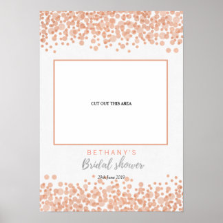 Glam Roze belletjes Vrijgezellenfeest Snijd Foto B Poster