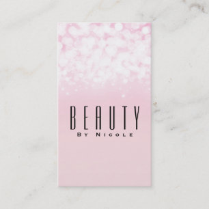 Glam Roze Chic Bokeh Glamour Lichten Modern Visitekaartje