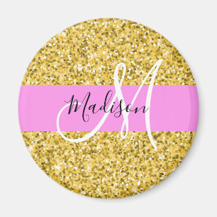 Glam roze en Glitter Sparkles Magneet