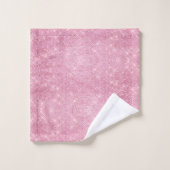 Glam Roze en Witte gemarmerde keukenset Bad Handdoek (Wasdoekje)