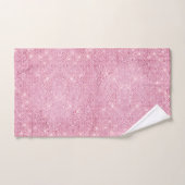 Glam Roze en Witte gemarmerde keukenset Bad Handdoek (Handdoek)