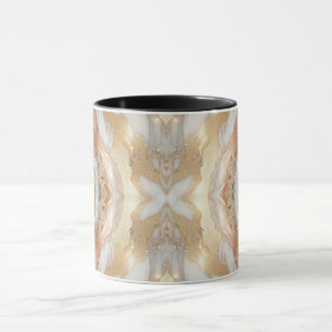 Glam Roze Goud Luxe Modieus Marmeren Vlinder Mok