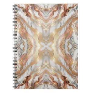 Glam Roze Goud Luxe Trendy Marmer Vlinder Notitieboek