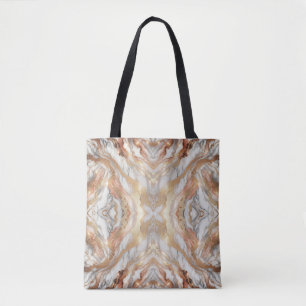 Glam Roze Goud Luxe Trendy Marmeren Vlinder Draagtas